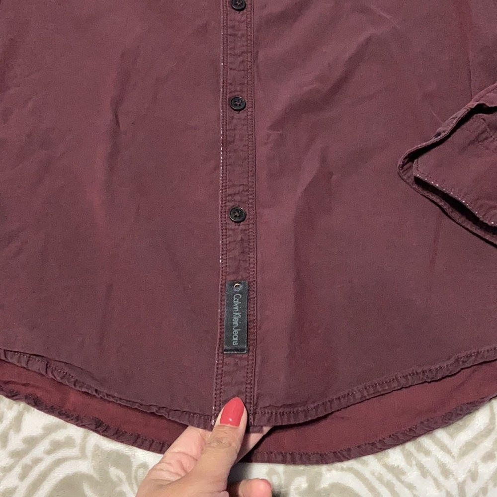 Calvin Klein Burgundy men’s shirt - Picture 4 of 7